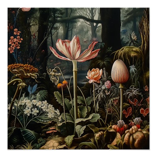 Botanische producten in een Oerwoud Perfect Poster (Voorkant)