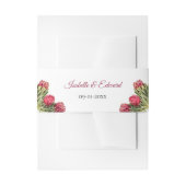 Botanische Protea Floral Wedding Invitation Uitnodigingen Wikkel (Voorkant Voorbeeld)