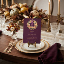 Botanische pruim en gouden Thanksgiving-diner