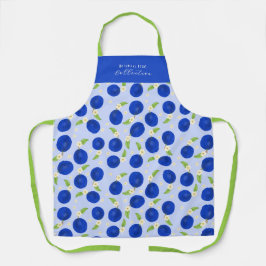 Botanische Pruimen Collectie Blauw Schort