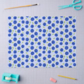 Botanische Pruimen Collectie Blauw Tissuepapier (Craft)