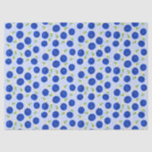 Botanische Pruimen Collectie Blauw Tissuepapier (Voorkant)