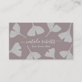 Botanische puistlavendel Elegant Typografie Visitekaartje (Voorkant)