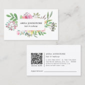 Botanische QR-code | benoeming Visitekaartje (Voorkant / Achterkant)