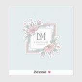  Botanische QR-code Custom Business Square S Sticker (Vel)