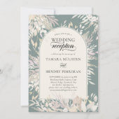 Botanische rammelaarsaarsage Groene bruiloft Kaart (Voorkant)