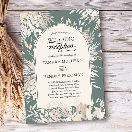 Botanische rammelaarsaarsage Groene bruiloft Kaart