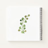 Botanische rand brengt keuken uit notitieboek (Achterkant)