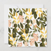 Botanische rand bruiloftsshower groen blos bruilof kaart (Achterkant)