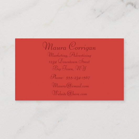 Botanische rand visitekaartje (Achterkant)