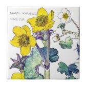 Botanische Ranunculus Wildflower Flowers Tile Tegeltje (Voorkant)