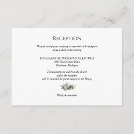 Botanische Receptie Kaart – Tropisch Huwelijksthem