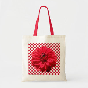 Botanische Red Dahlia Flower Tote Bag