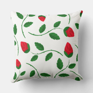 Botanische Red Rose Bud Sierkussen