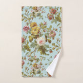 Botanische Regina Roos  Flowers Blue Bad Handdoek (Handdoek)