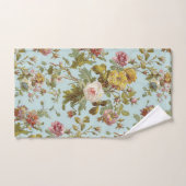 Botanische Regina Roos  Flowers Blue Bad Handdoek (Handdoek)