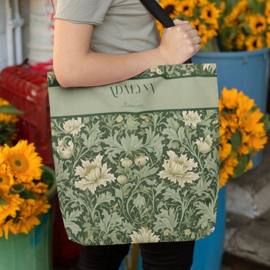 Botanische Retirement Gifts voor Moeder Groen Tote Bag