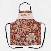  Botanische Retirement Gifts voor Moeder Rood Schort (Voorkant)