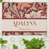  Botanische Retirement Gifts voor Moeder Rood Theedoek (Gevouwen)