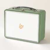 Botanische Retro Lunchbox Mooie Bloemendoos (Voorkant)