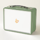 Botanische Retro Lunchbox Mooie Bloemendoos (Achterkant)