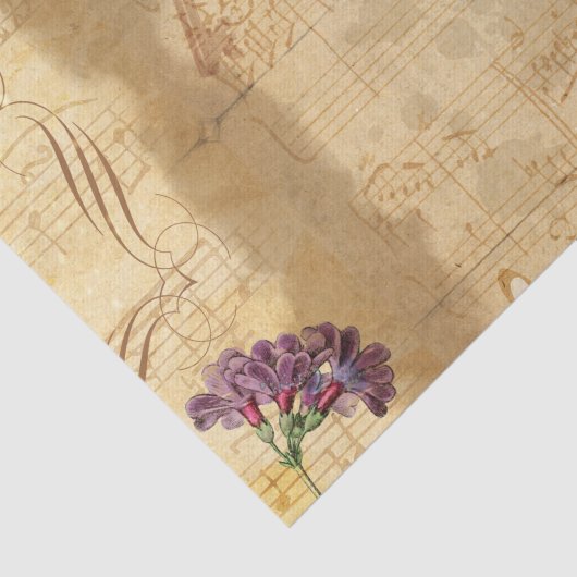 Botanische Retro Victoriaans-oude weefseltape Tissuepapier (Detail)