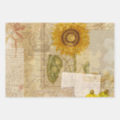 botanische retro Victoriaans ouderdom Inpakpapier Vel (Voorkant 3)