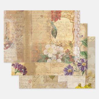  botanische retro Victoriaans ouderdom Inpakpapier Vel