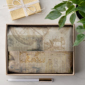  botanische retro Victoriaans ouderdom Tissuepapier (Geschenk)