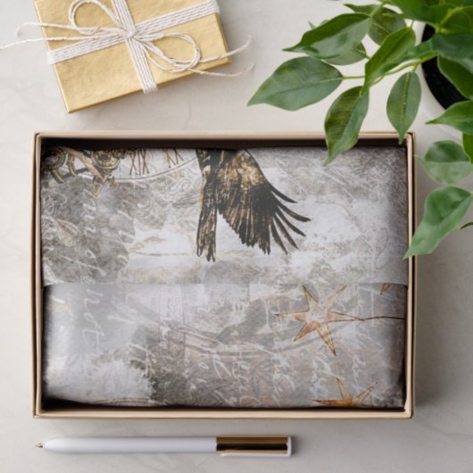 botanische retro Victoriaans ouderdom Tissuepapier (Geschenk)