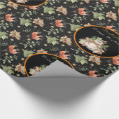 Botanische ring past Tekst en Kleur aan Cadeaupapier (Hoek)