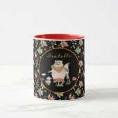 Botanische ring past Tekst en Kleur aan Mok (Midden)