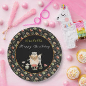 Botanische ring past Tekst en Kleur aan Papieren Bordje (Feest)