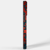 Botanische rode achtergrond bloemig Case-Mate iPhone case (Achterkant / Rechts)