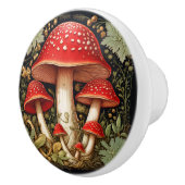 Botanische rode Amanita Muscaria 3D Effect Mushroo Keramische Knop (Rechts)