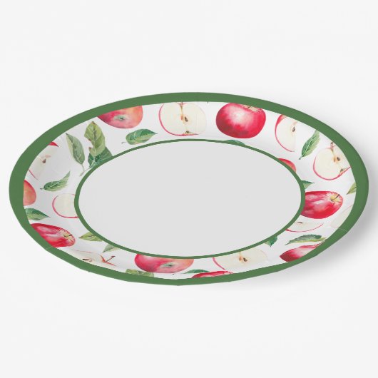 Botanische rode appel boomgaard papier Bord (Gekanteld)