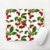  botanische rode kersen afdrukken muismat (Met muis)
