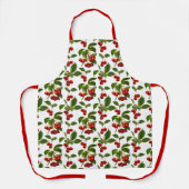  botanische rode kersen afdrukken schort (Voorkant)