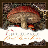  Botanische Rode Paddestoel Decoupage Folk Art Tissuepapier