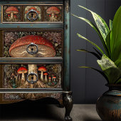  Botanische Rode Paddestoel Decoupage Folk Art Tissuepapier