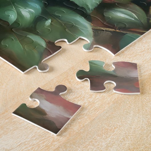  botanische rode rozen legpuzzel (Zijkant)