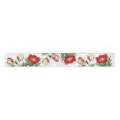 Botanische rode rozen pony Flowers Floral Ribbon Grosgrain Lint (Voorkant)