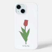Botanische rode tulp pastel bloem Case-Mate iPhone case (Achterkant)