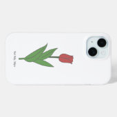 Botanische rode tulp pastel bloem Case-Mate iPhone case (Achterkant (horizontaal))