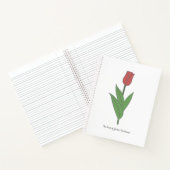 Botanische rode tulp pastel bloem notitieboek (Binnen)