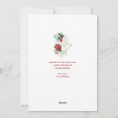 Botanische Rode Vrede op aarde | Duifvogels Feestdagenkaart (Achterkant)