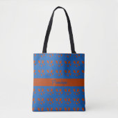Botanische  roest bladeren op Royal Blue Design Tote Bag (Voorkant)