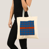 Botanische  roest bladeren op Royal Blue Design Tote Bag (Voorkant (product))