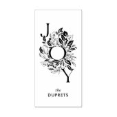 Botanische roestbak rubberstempel (Afrduk)