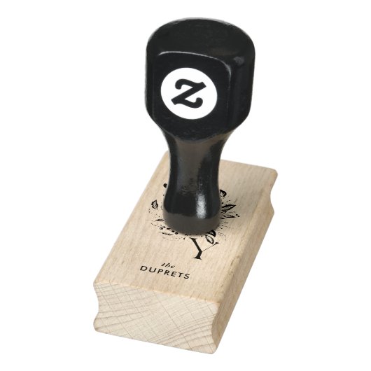 Botanische roestbak rubberstempel (Stempel)